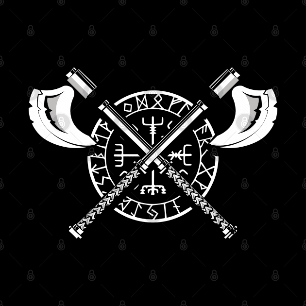 Viking axes and runes by VinagreShop