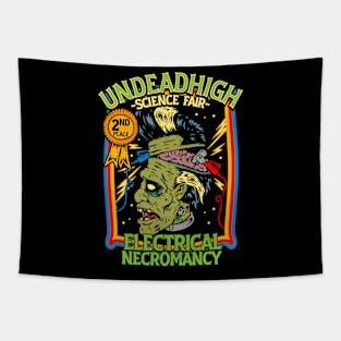 Frankenstein's Undead High Science Fair Electrical Necromancy Tapestry