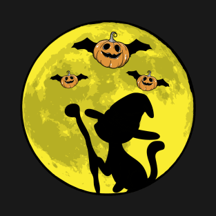 Halloween Witch Cat T-Shirt