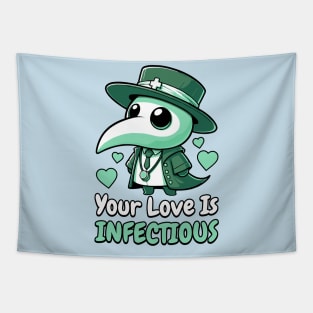 Your Love Is Infectious! Cute Valentines Day Plague Dr Tapestry