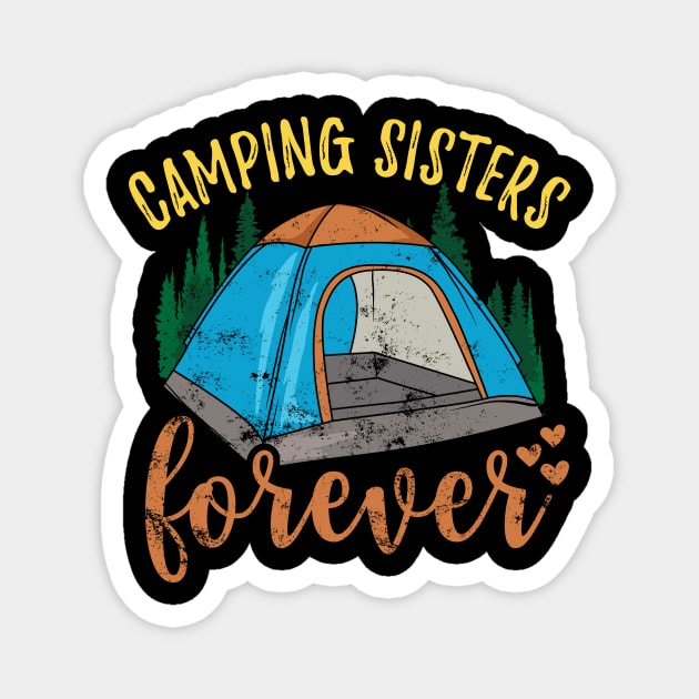 Camping Sisters Magnet by Dolde08