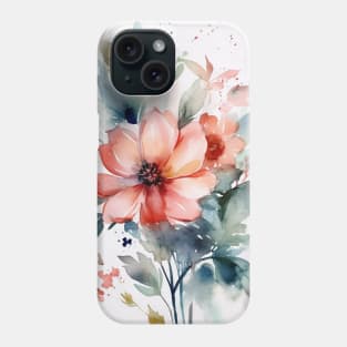 Watercolor flowers Phone Case