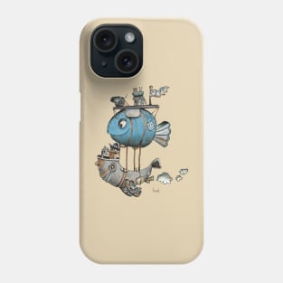 A robot-fish-zeppelin Phone Case