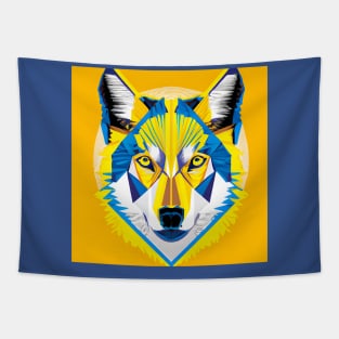 Pop Art Wolf Head Tapestry