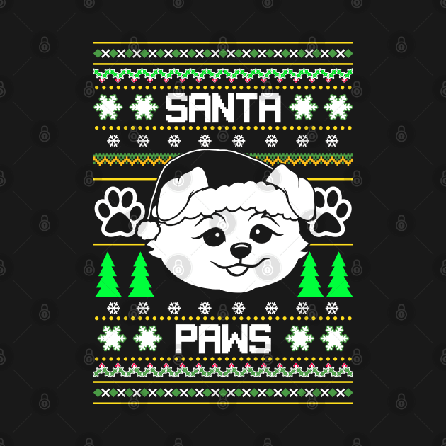 Santa Paws Ugly Christmas Sweater by KsuAnn