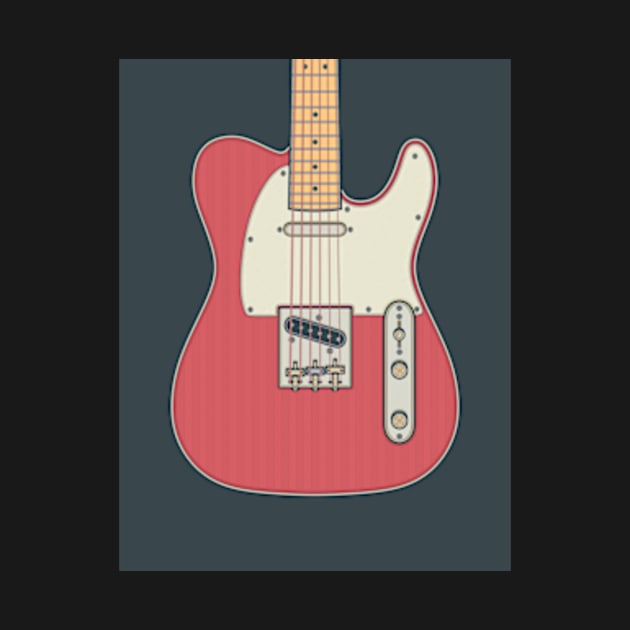 Candy Apple Red Telly Guitar by milhad