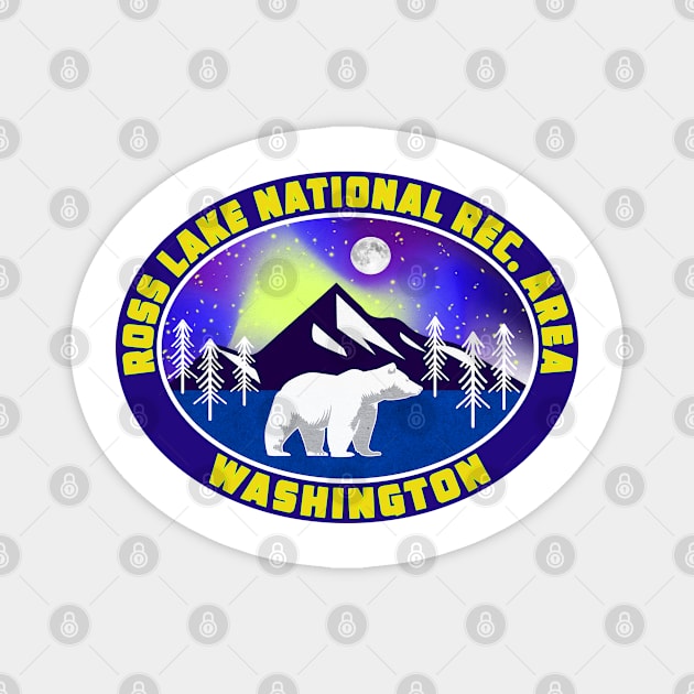 Ross Lake National Recreation Area Washington Bear Magnet by TravelTime