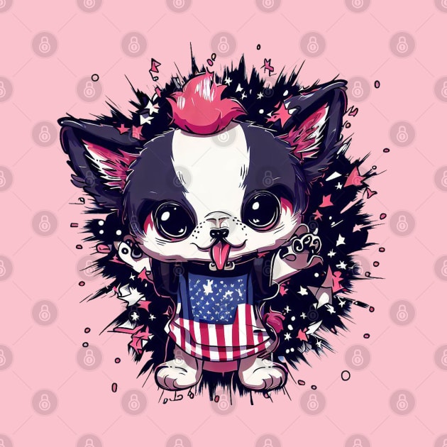 Cute Dog 4th of July Red, White, and Woof by Cutiez Punk