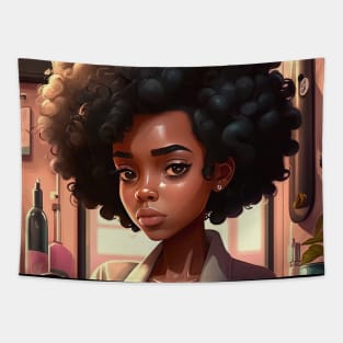 Strength Dignity and proud  Black Woman Afro pride Tapestry