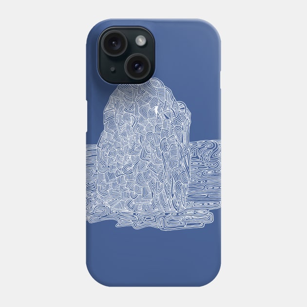 Iceberg white on dark Phone Case by PsychedelicDesignCompany