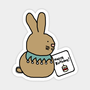 Animals Birthday Greetings Bunny Rabbit says Happy Birthday Magnet