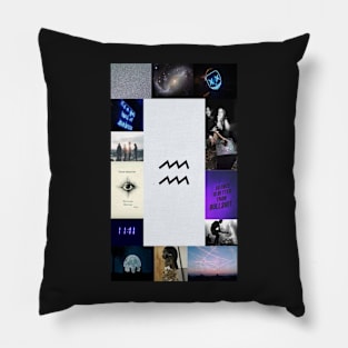 Aquarius Moodboard Aesthetic Pillow