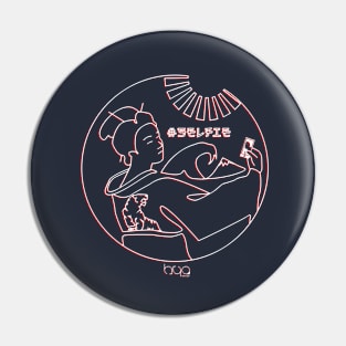 Selfie Geisha Pin