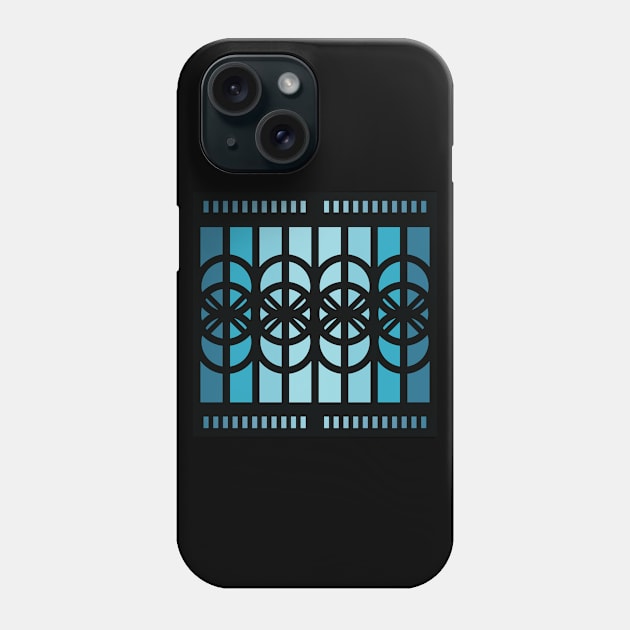 “Dimensional Circulation” - V.3 Blue - (Geometric Art) (Dimensions) - Doc Labs Phone Case by Doc Labs