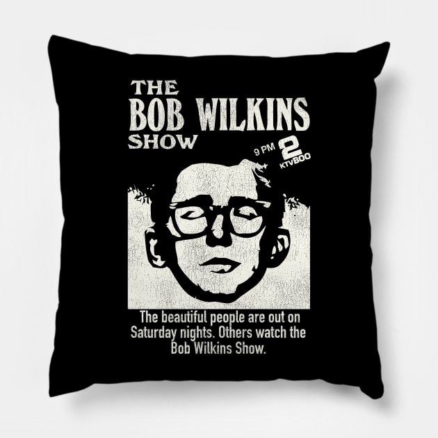 The Bob Wilkins Show Horror Host Creature Feature Pillow by darklordpug