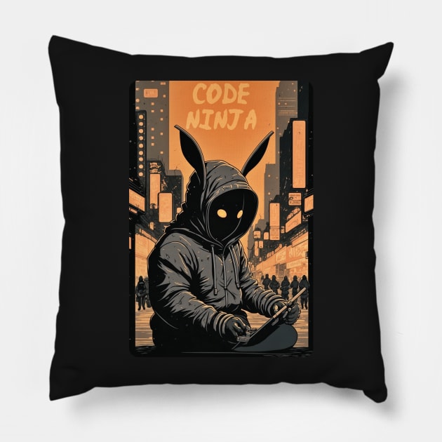 Code Ninja Rabit - 2 Pillow by SMCLN