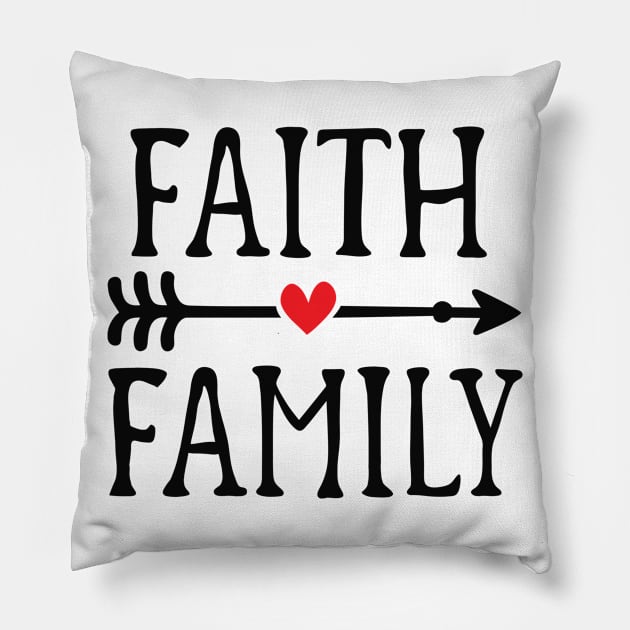 Faith Family Pillow by Ombre Dreams