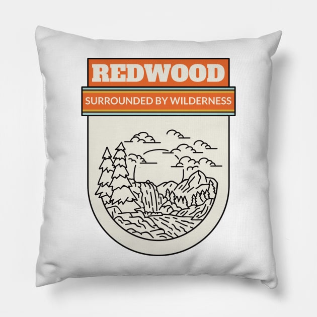 redwood National park hiking camping outdoors outdoorsman Pillow by Tip Top Tee's