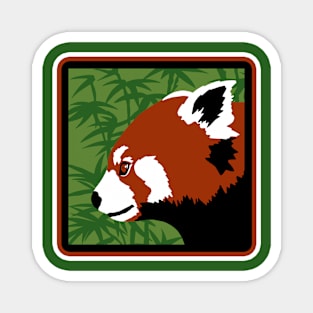 Retro Red Panda Magnet