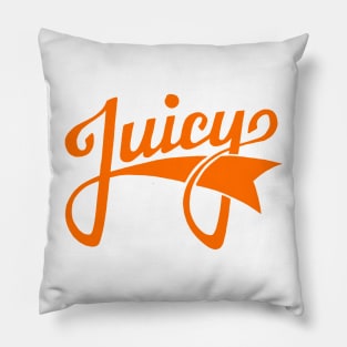 Juicy Festival with Backprint orange Pillow