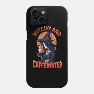 Witchy and Caffeinated Halloween Coffee lover Phone Case