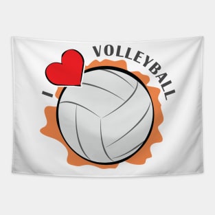 I Love Volleyball Tapestry