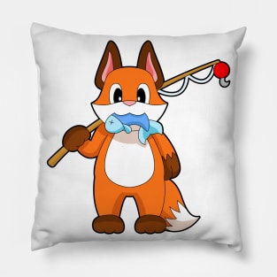 Fox Fisher Fish Fishing Pillow