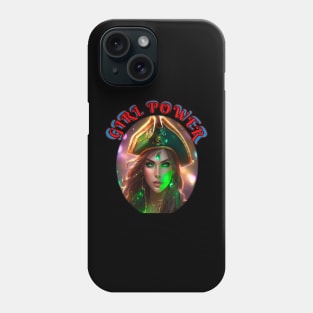 Girl power Green pirate queen Phone Case