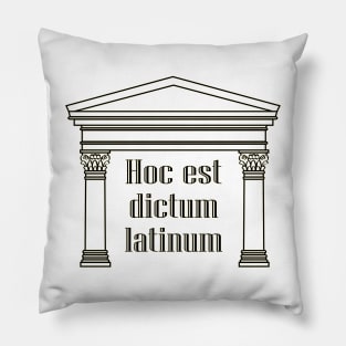 Hoc est dictum latinum - funny Latin saying Pillow