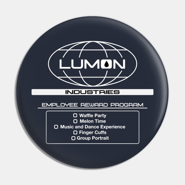 Severance- Lumon Employee Rewards Program- on dark Pin by ocsling