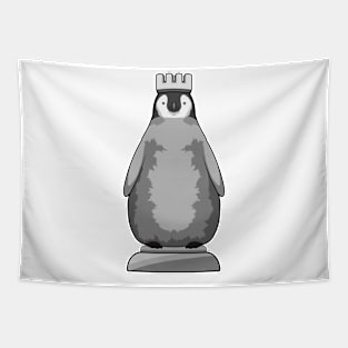 Penguin as Chess piece King Tapestry