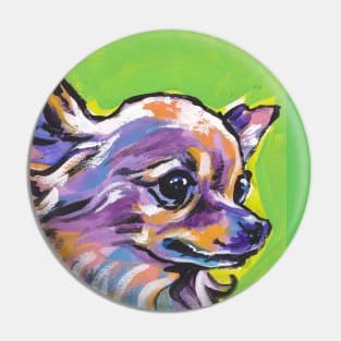 Chi Chi Dog Bright colorful pop dog art Pin