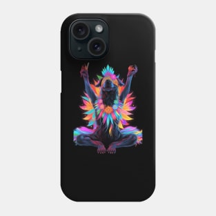 Psychedelic Trippy Hippy Dog Flower Child  - Positive Vibes Phone Case