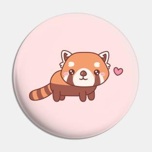 Cute Little Red Panda Doodle Pin