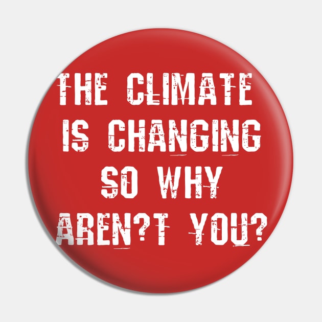 THE CLIMATE IS CHANGING Global Warming Pin by Scarebaby