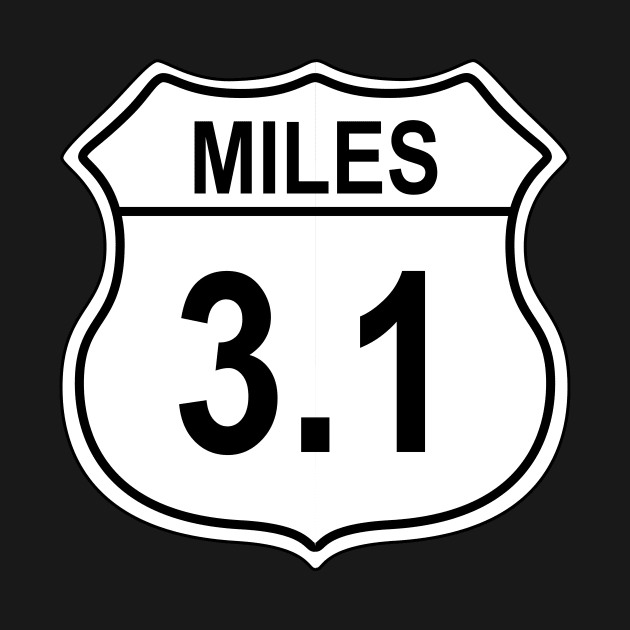 3.1 Mile 5k US Highway Sign by IORS