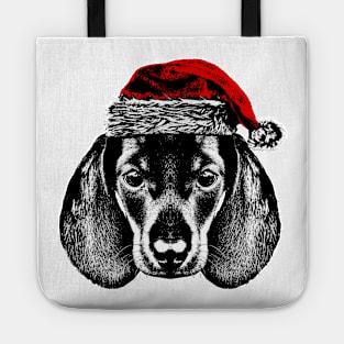 Christmas Dachshund Tote