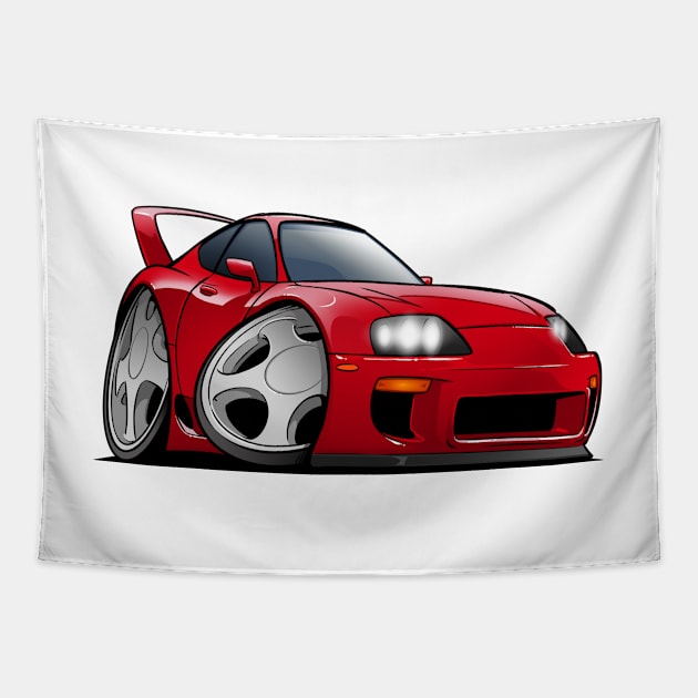 Toyota JZA80 Supra Tapestry by killustrator