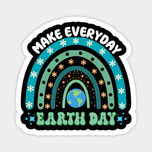 Pretty Earth Day Every Day Rainbow with Trees Earth Day Magnet