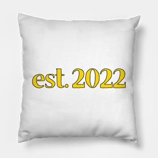 Est. 2022 Cartoonish Retro Birthday Pillow