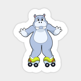 Hippo with Roller skates Magnet