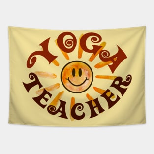 Yoga Teacher Happy Face Sunshine Gift Tapestry