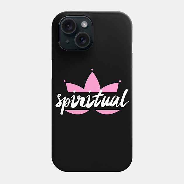 spiritual on pink lotus Yoga design Phone Case by FOGSJ