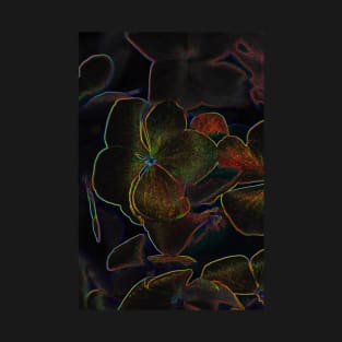 Black Panther Art - Flower Bouquet with Glowing Edges 21 T-Shirt