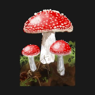 "Amanitas" Jamie's Hand-Drawn Mushroom Collection T-Shirt