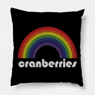 Cranberries/ Vintage Rainbow Design // Fan Art Design Pillow