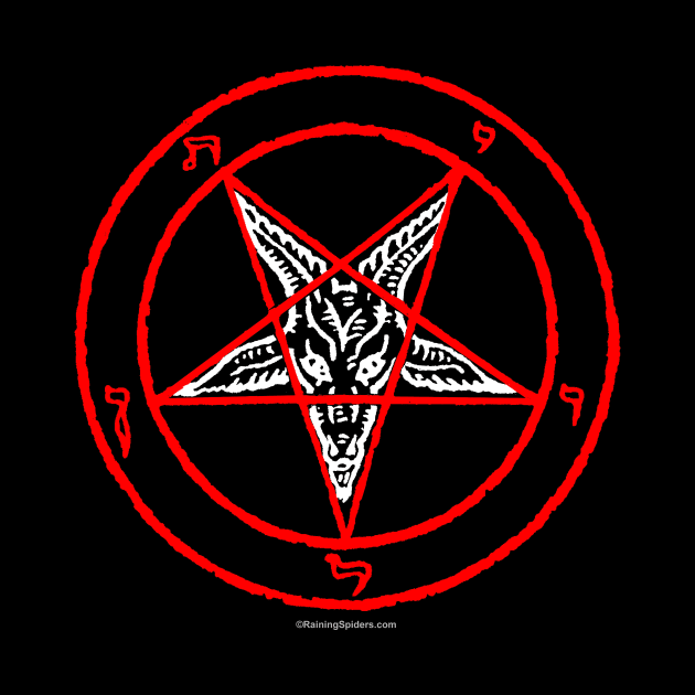 Baphomet - Goat's Head / Pentagram - Satan Wear by RainingSpiders