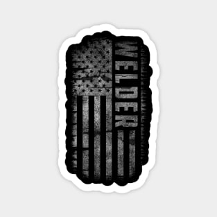 Welding American Welder USA Flag Magnet