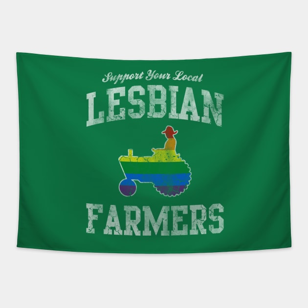 Support Your Local Lesbian Farmers Tapestry by E