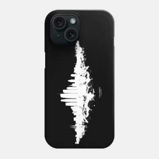 Los Angeles City Skyline - Black and White Watercolor Phone Case